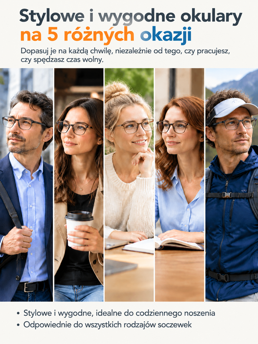 Bez badania wzroku! Okulary progresywne AI: ostre widzenie z bliska i z daleka w jednych okularach!