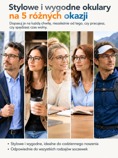 Bez badania wzroku! Okulary progresywne AI: ostre widzenie z bliska i z daleka w jednych okularach!