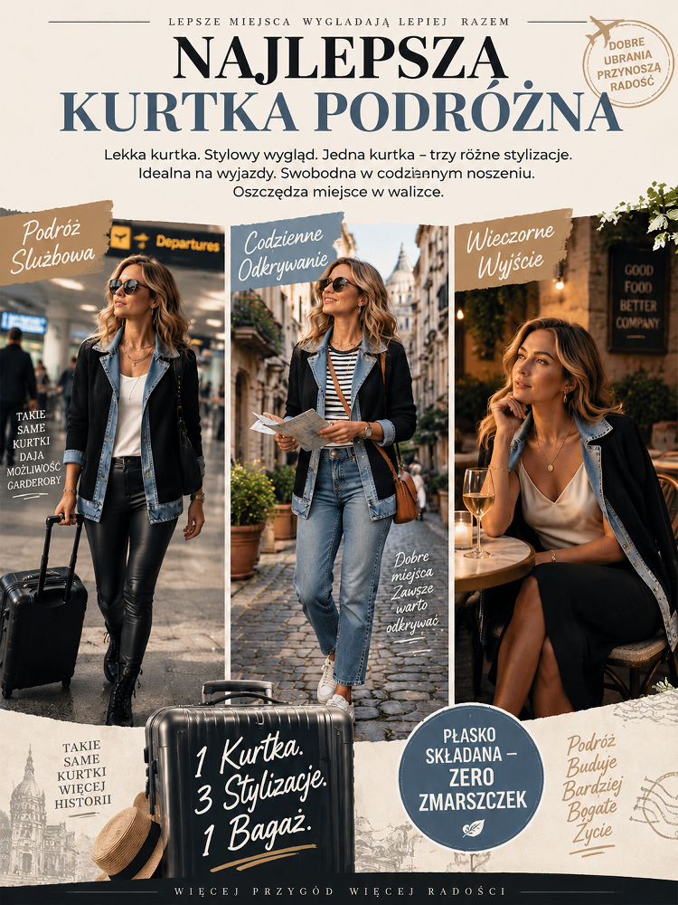 👗 Wyglądaj od razu o 5 kg szczuplej! Hybrydowa kurtka łącząca dżins z dzianiną – wysmuklająca i pełna klasy ✨