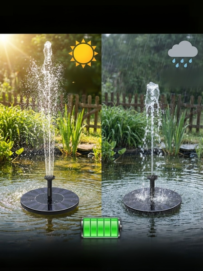 0 Elektryczna fontanna zasilana energią słoneczną z funkcją napowietrzania