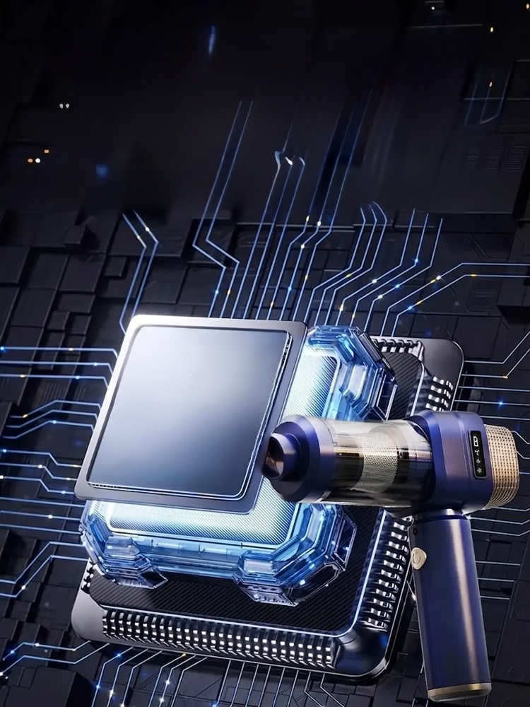 Ręczny bezprzewodowy odkurzacz samochodowy z funkcją ssania i dmuchania