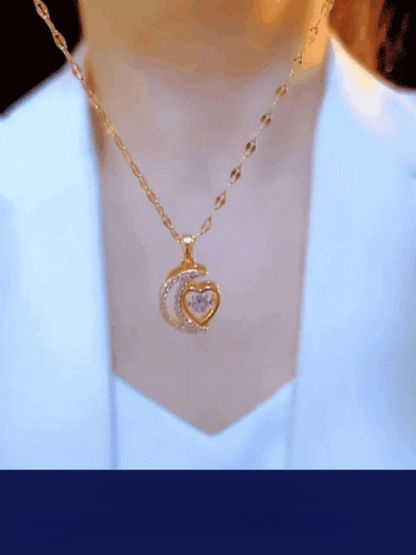 Elegancki naszyjnik w kształcie serca—Wyśmienity wykonany na zamówienie