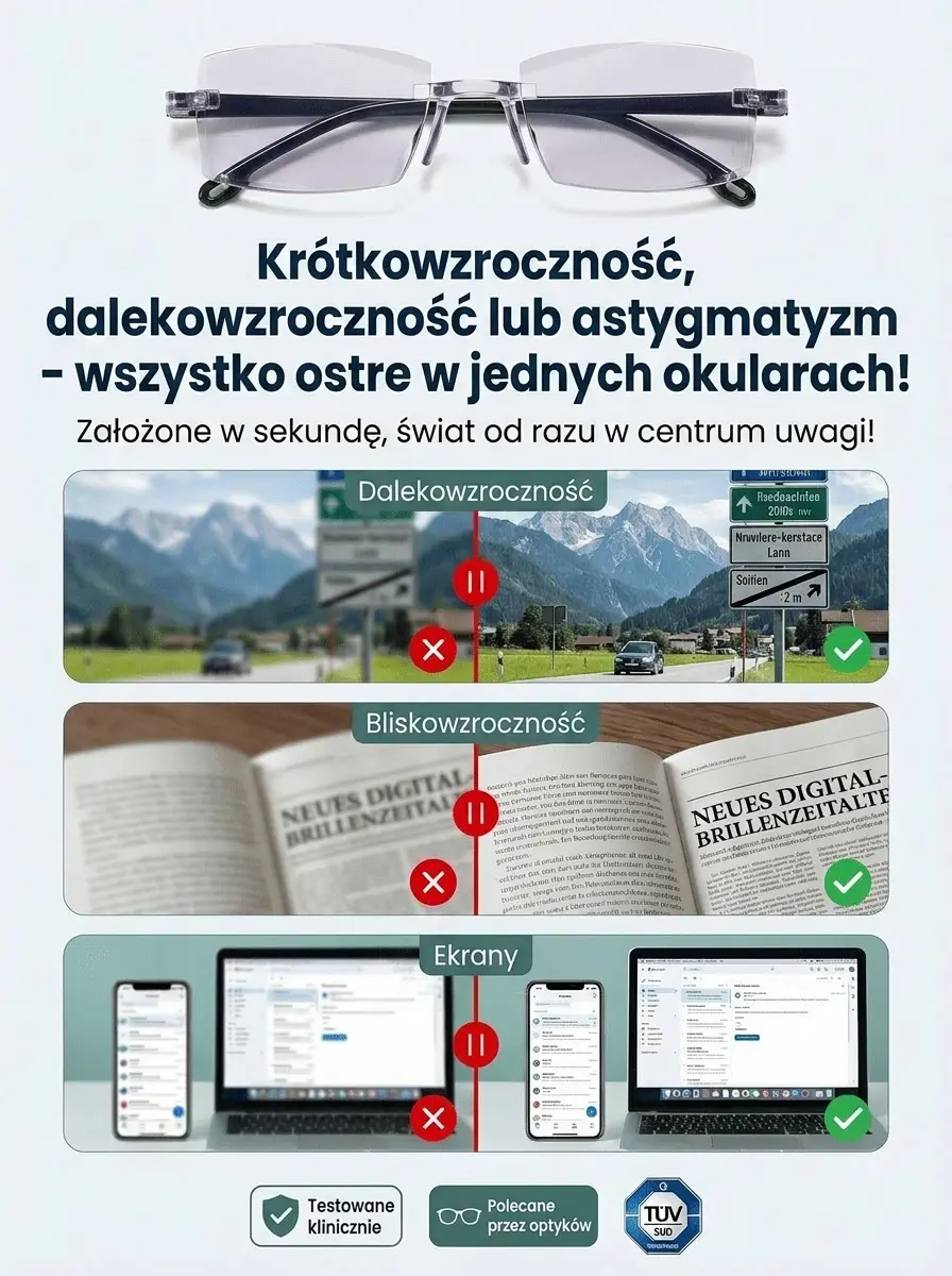 👓⚡ Inteligentne soczewki HD przywracają ostrość 20-latka w sekundę!