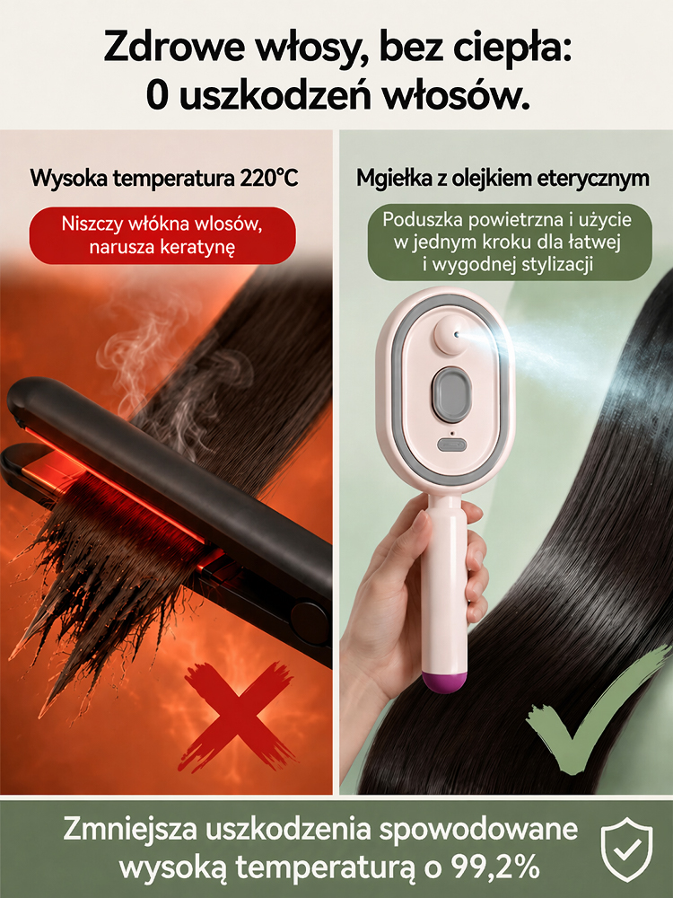 Domowy masażer do skóry głowy z czerwonym światłem na porost włosów