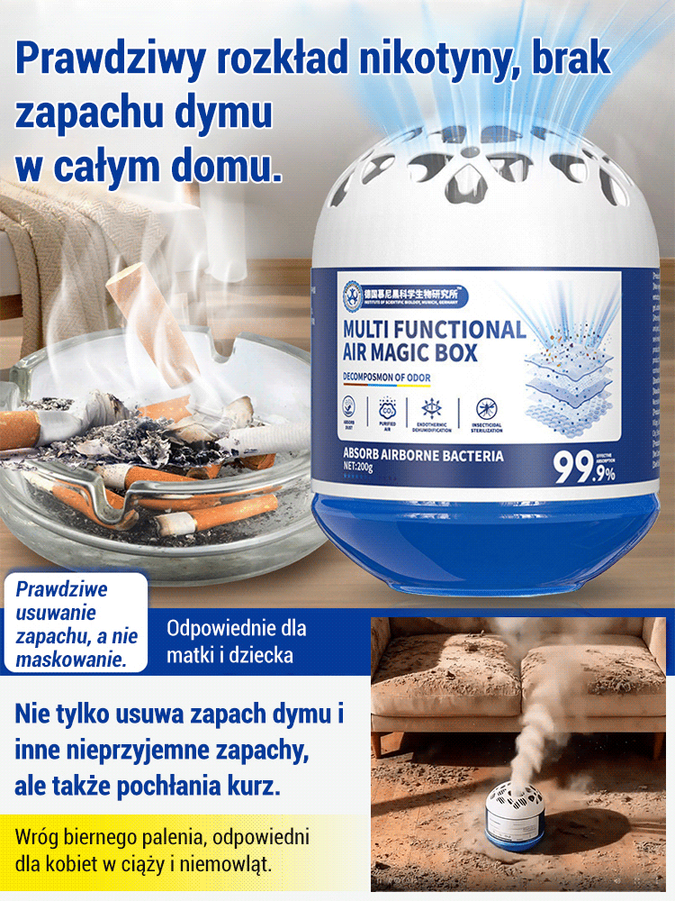 【Dust Buster】Uniwersalny odkurzacz Magic Box【Eliminacja pyłu, sterylizacja i usuwanie zapachów! Czas działania: 20 lat!】