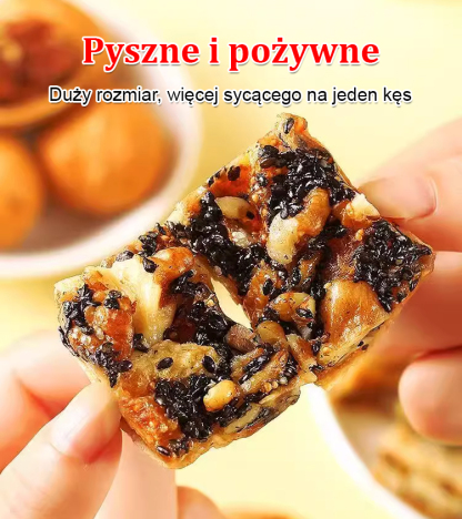 Ciasto z figami, czarnym sezamem i orzechami włoskimi [Kup 1, a 1 dostaniesz gratis]
