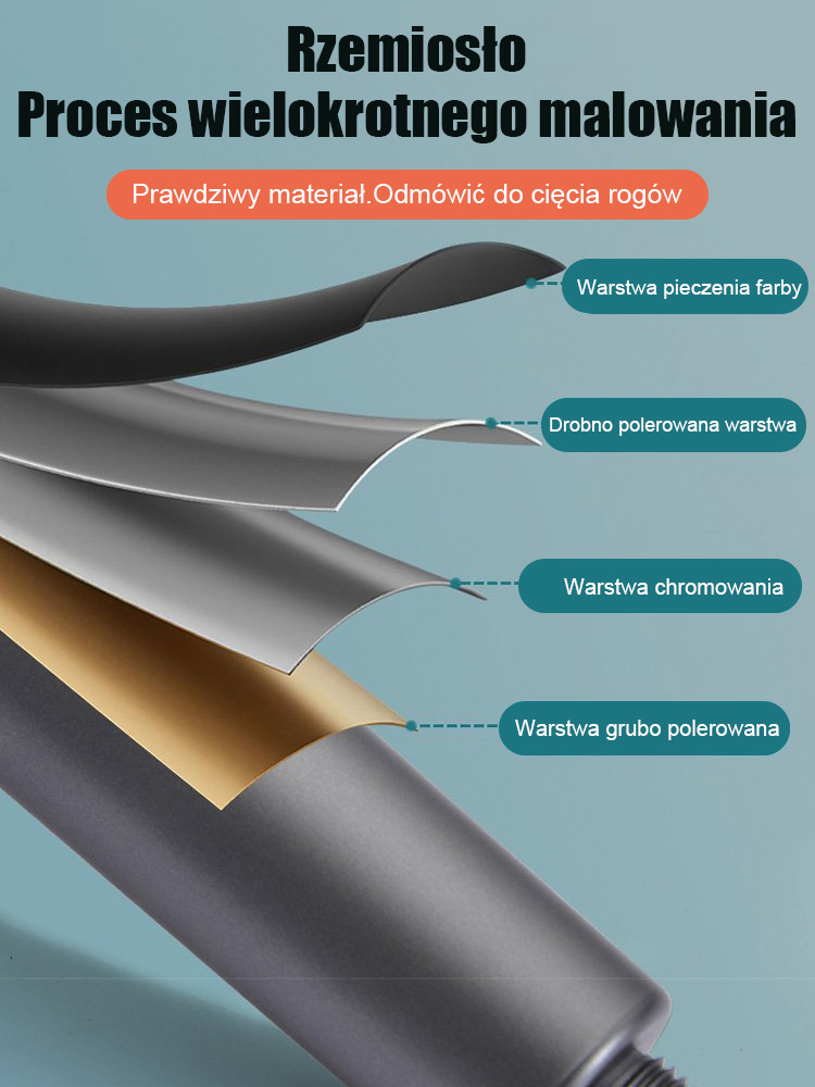 Wielofunkcyjna głowica natryskowa z regulacją jednym przyciskiem i funkcją niemieckiego masażu