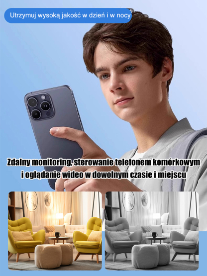 Miniaturowa kamera o wysokiej rozdzielczości bez martwych punktów