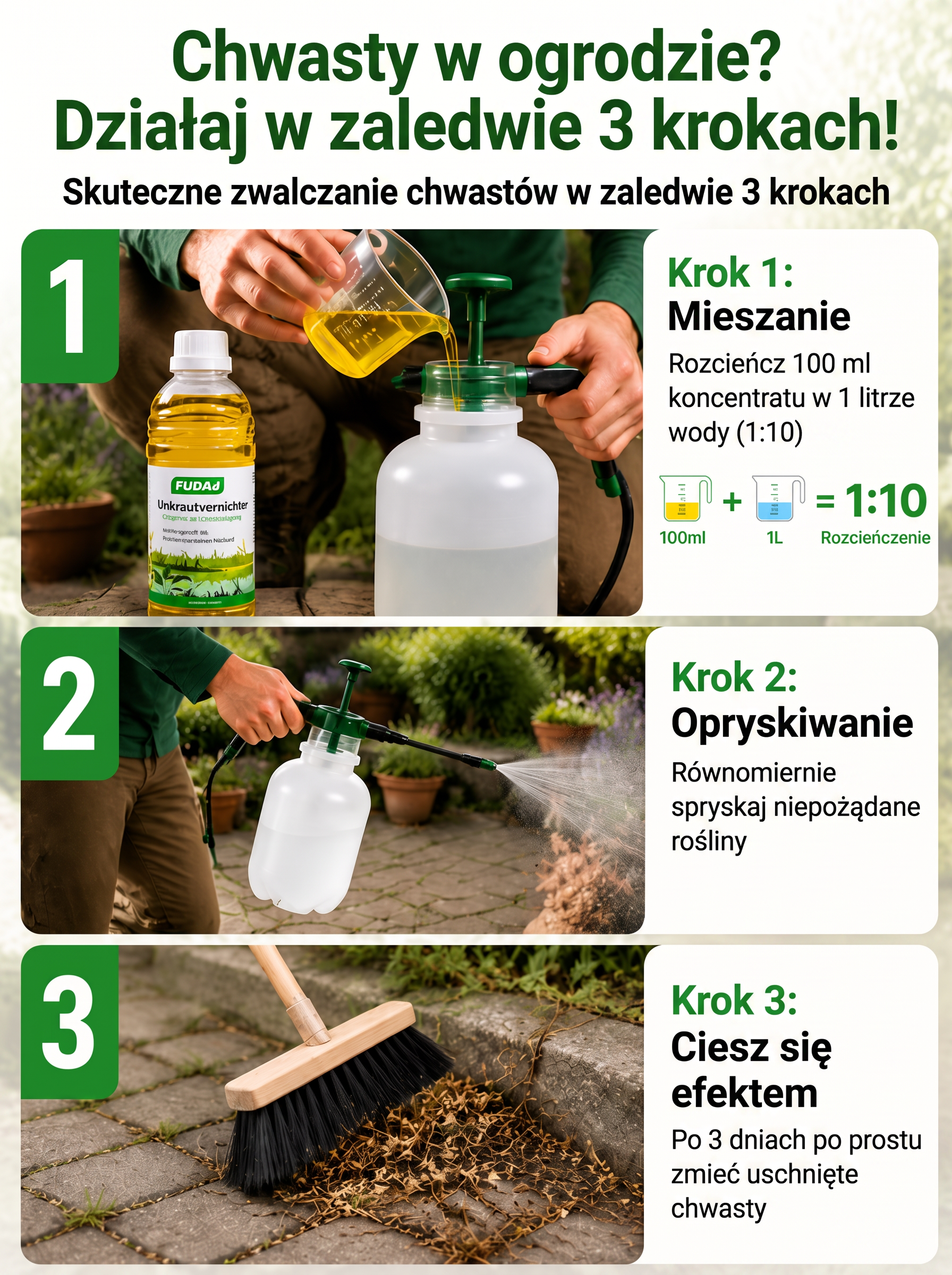 Wyrywanie chwastów na klęczkach to przeszłość! Ekologiczny preparat bez glifosatu (-50%)