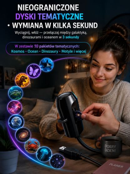 Hity Cenowe! Immersyjny projektor 2w1 zmienia pokój w bajkowy świat!