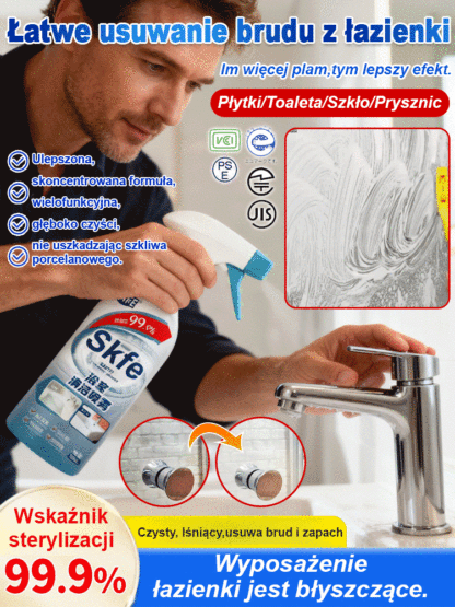 Aktywny spray czyszczący usuwa brud bez szorowania!
