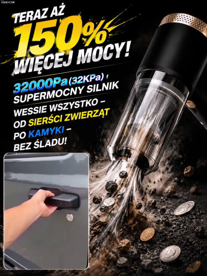 🚗🏠 Jedno urządzenie do samochodu i do domu! Bezprzewodowy odkurzacz 32 000 Pa (-50%) 