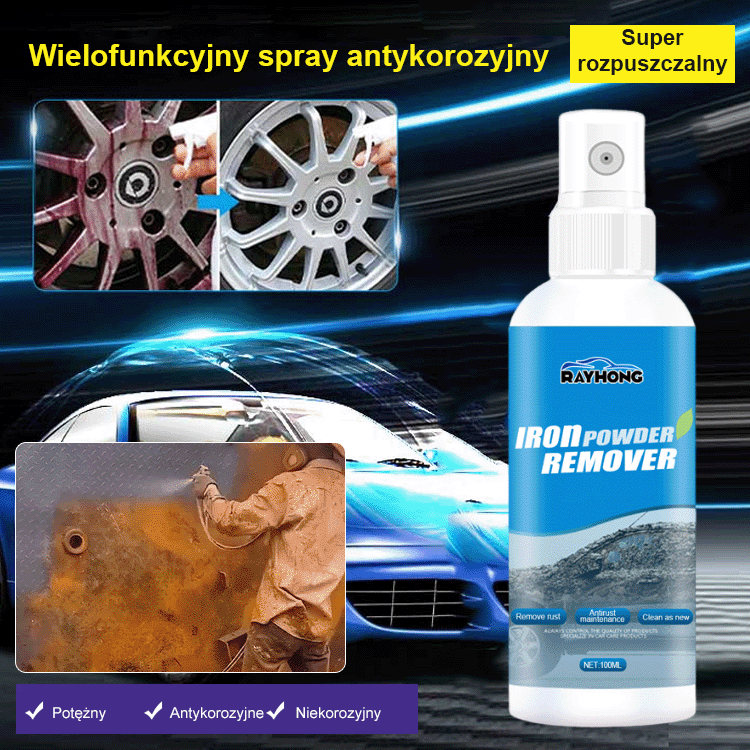 KUP 1, DRUGI DOSTAJESZ GRATIS! Niemiecki spray na rdzę rozpuszcza korozję w 10 sekund