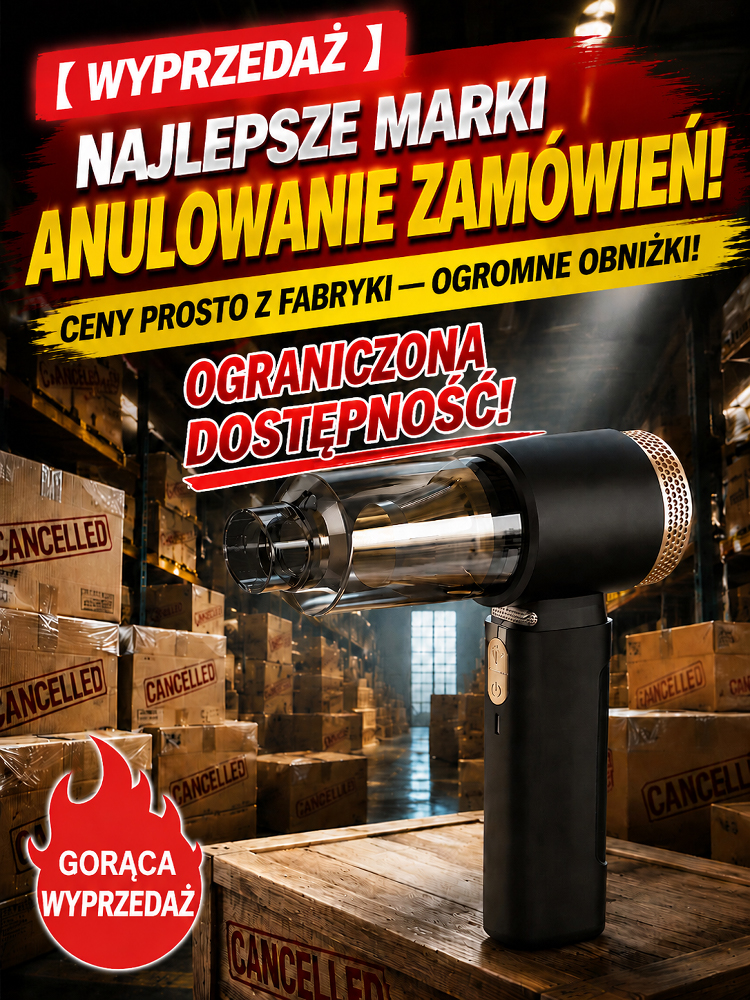🚗🏠 Jedno urządzenie do samochodu i do domu! Bezprzewodowy odkurzacz 32 000 Pa (-50%) 