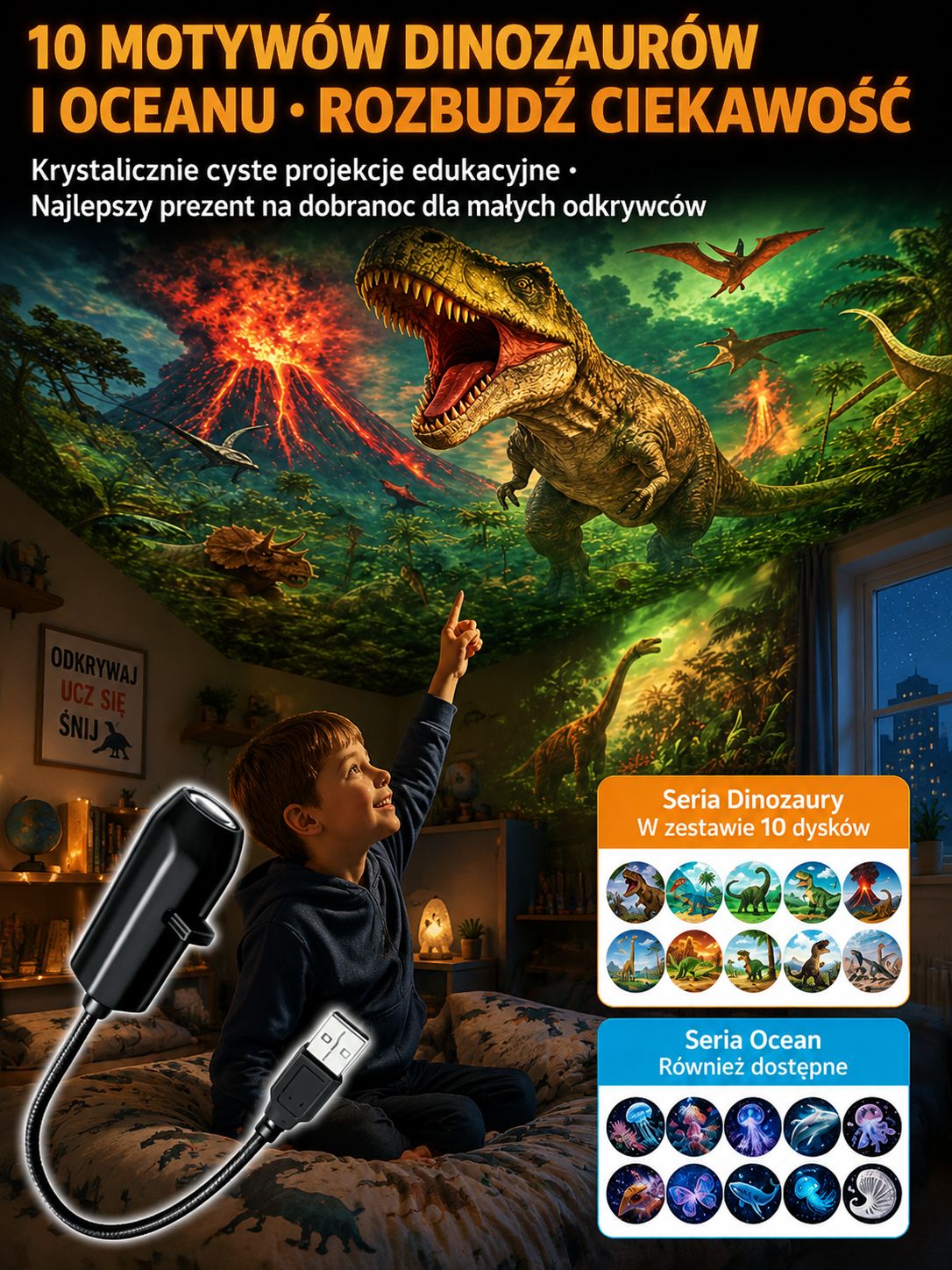 Hity Cenowe! Immersyjny projektor 2w1 zmienia pokój w bajkowy świat!