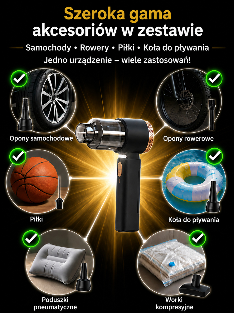 🚗🏠 Jedno urządzenie do samochodu i do domu! Bezprzewodowy odkurzacz 32 000 Pa (-50%) 