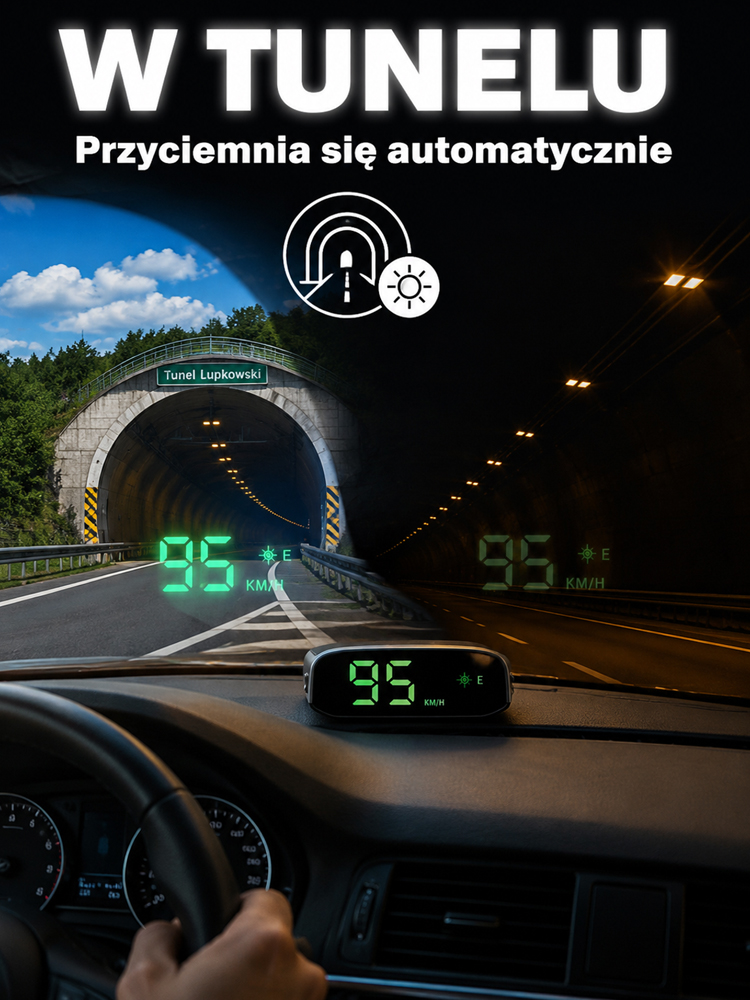 🚗Miej prędkość bezpośrednio na wysokości wzroku! Solarny wyświetlacz HUD do każdego auta