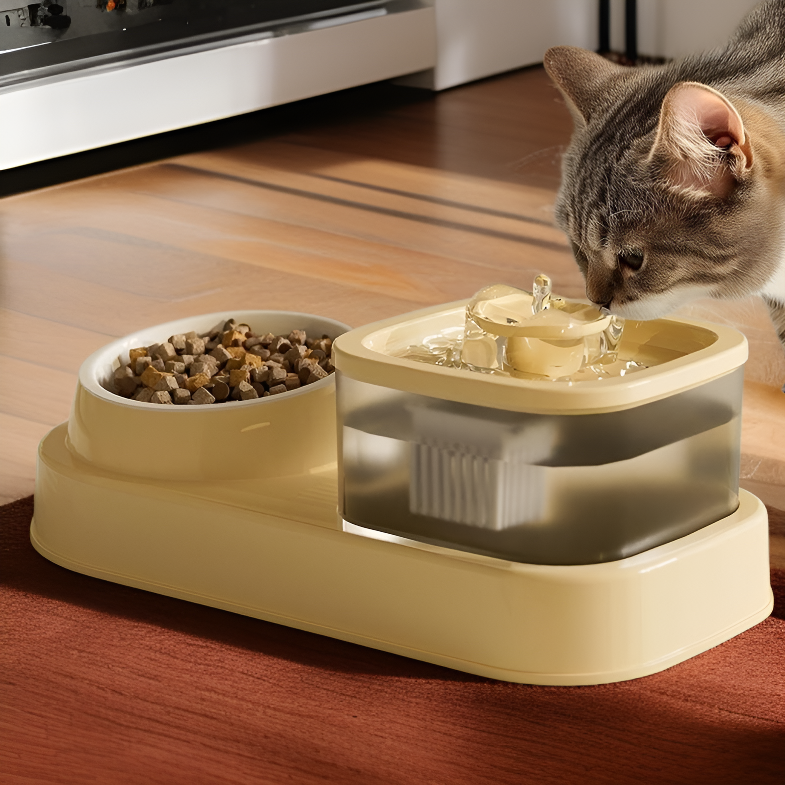 Pet drinking and eating basin with anti-slip design