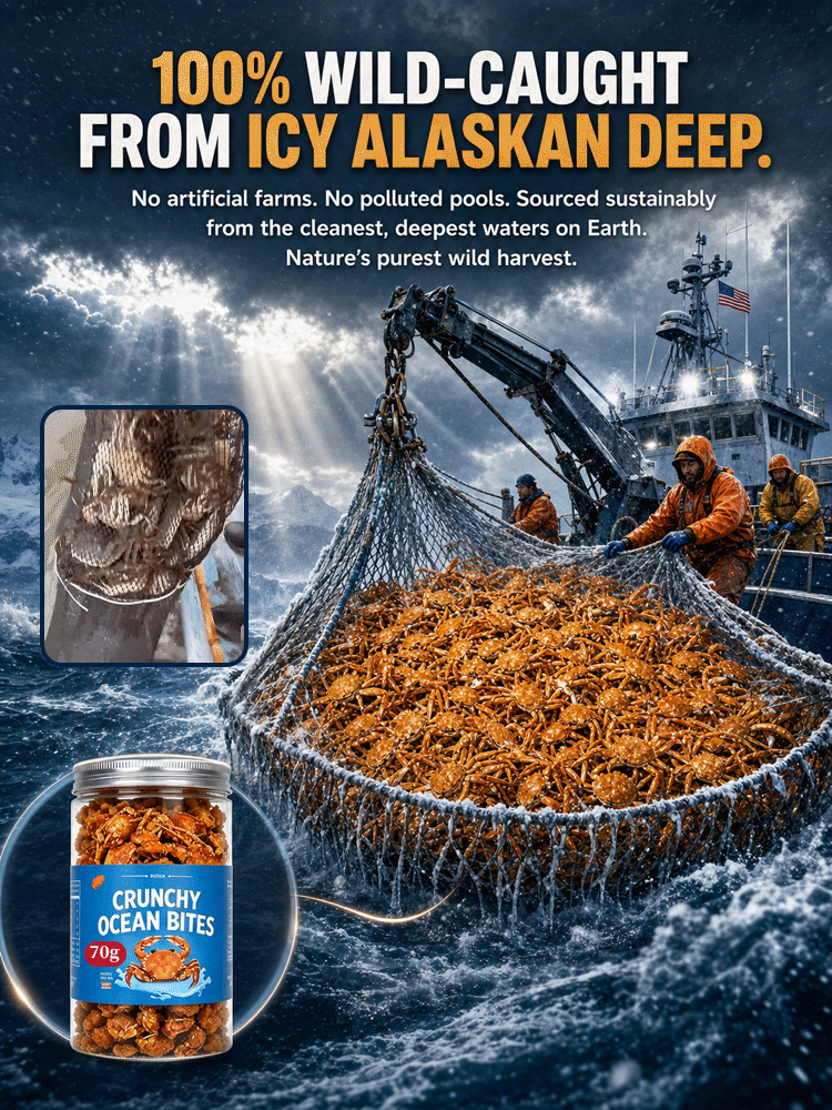 【Buy 1 Get 1 Free for a Limited Time!】Crispy and ready-to-eat spicy crab caught from deep sea，High in Protein, Low in Sodium，Suitable for everyone!