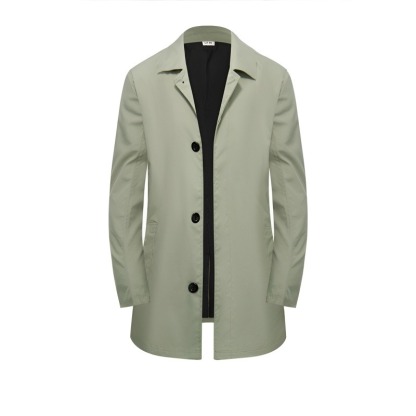 [British Elegance] Men's Classic Single-Breasted Trench Coat，Water-resistant and wrinkle-resistant—stylish and versatile!