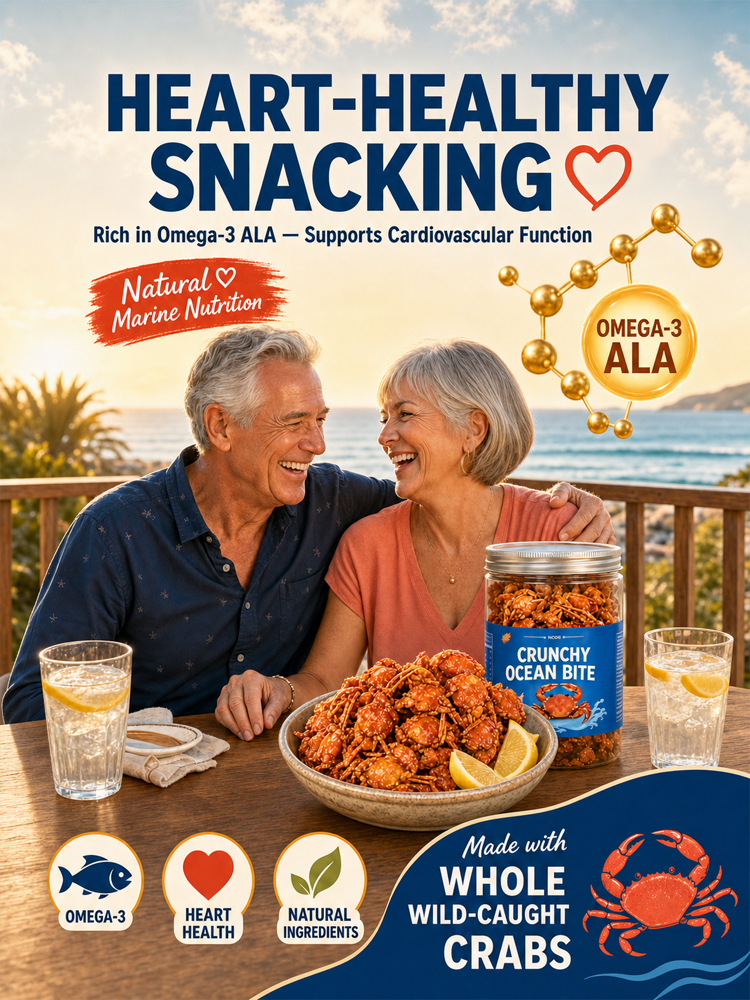 【Buy 1 Get 1 Free for a Limited Time!】Crispy and ready-to-eat spicy crab caught from deep sea，High in Protein, Low in Sodium，Suitable for everyone!