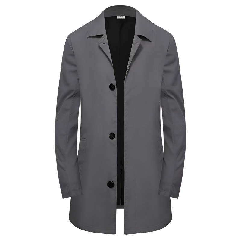 [British Elegance] Men's Classic Single-Breasted Trench Coat，Water-resistant and wrinkle-resistant—stylish and versatile!