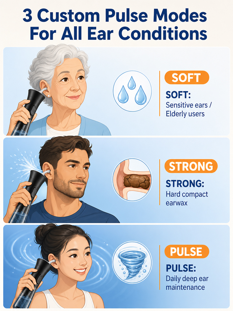 This home ear washer, used by ENT specialists, gently cleanses stubborn earwax at home!
