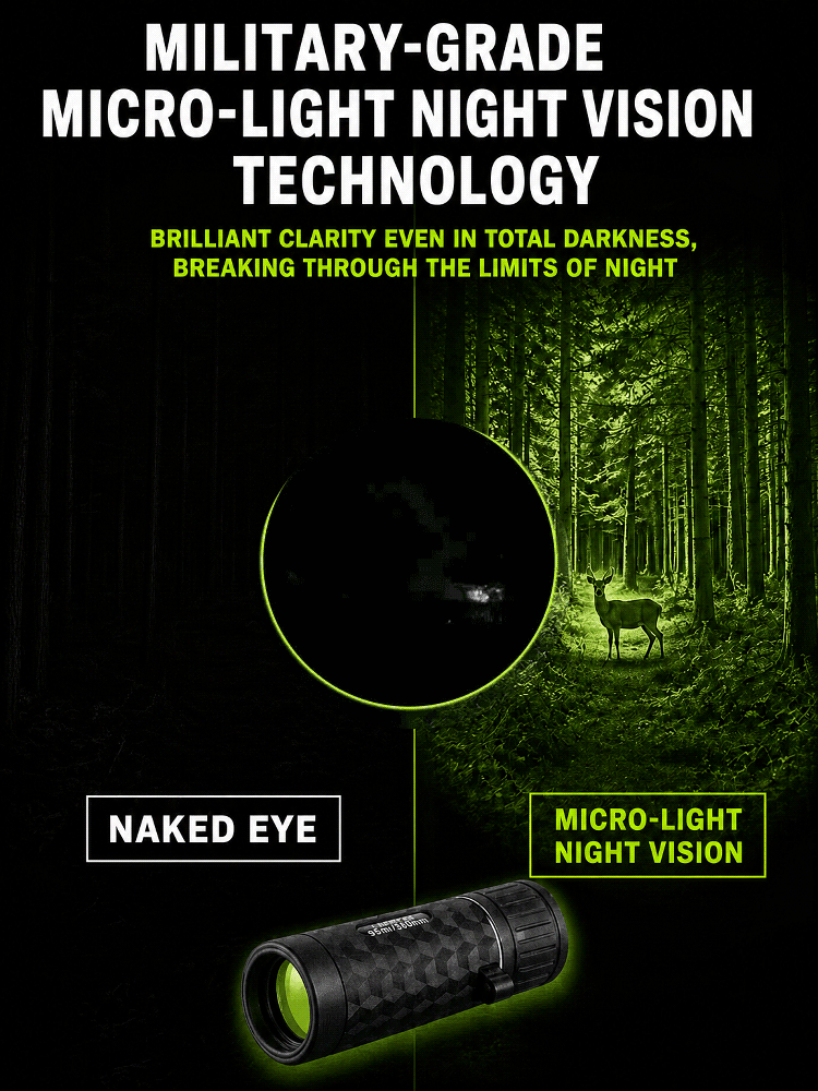 【Watch what you want, anytime, anywhere!】High Magnification Night Vision Monocular，Sold globally in over 120 countries, with cumulative sales exceeding one million units and over 50,000 genuine user reviews boasting a 98% positive rating.