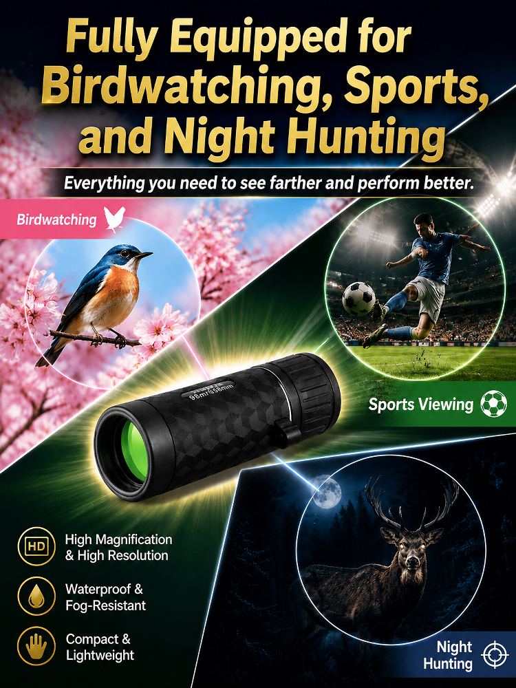 【Watch what you want, anytime, anywhere!】High Magnification Night Vision Monocular，Sold globally in over 120 countries, with cumulative sales exceeding one million units and over 50,000 genuine user reviews boasting a 98% positive rating.