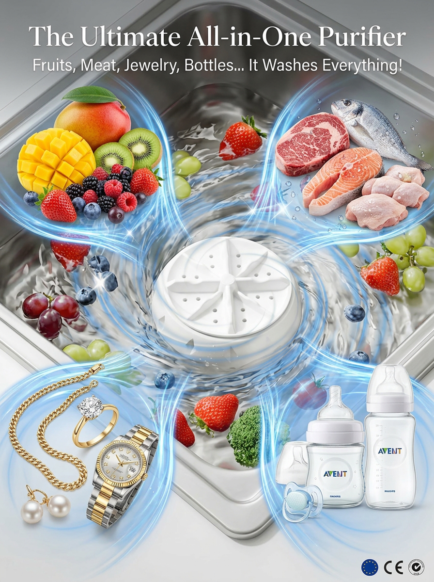 【A must-have for every household!】Ultrasonic Fruit and Vegetable Washer【Effectively removes pesticide residues, insect eggs, harmful bacteria, etc.! Removal rate up to 99.9%!】