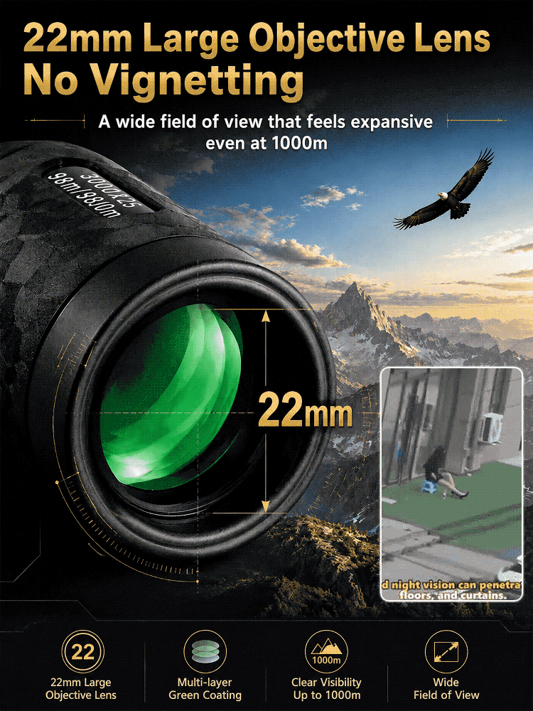 【Watch what you want, anytime, anywhere!】High Magnification Night Vision Monocular，Sold globally in over 120 countries, with cumulative sales exceeding one million units and over 50,000 genuine user reviews boasting a 98% positive rating.