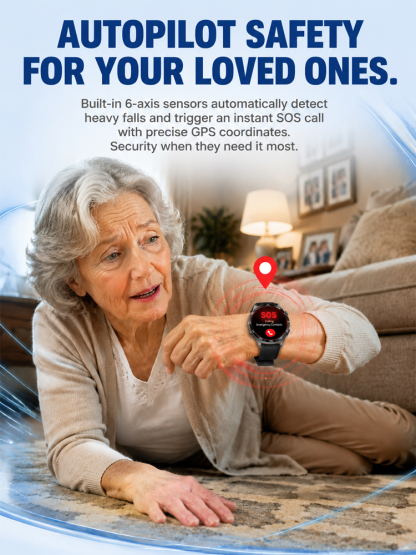 High-precision smart blood glucose monitoring watch【Continuous 24-hour monitoring of health indicators such as blood sugar, blood pressure, and blood oxygen!】