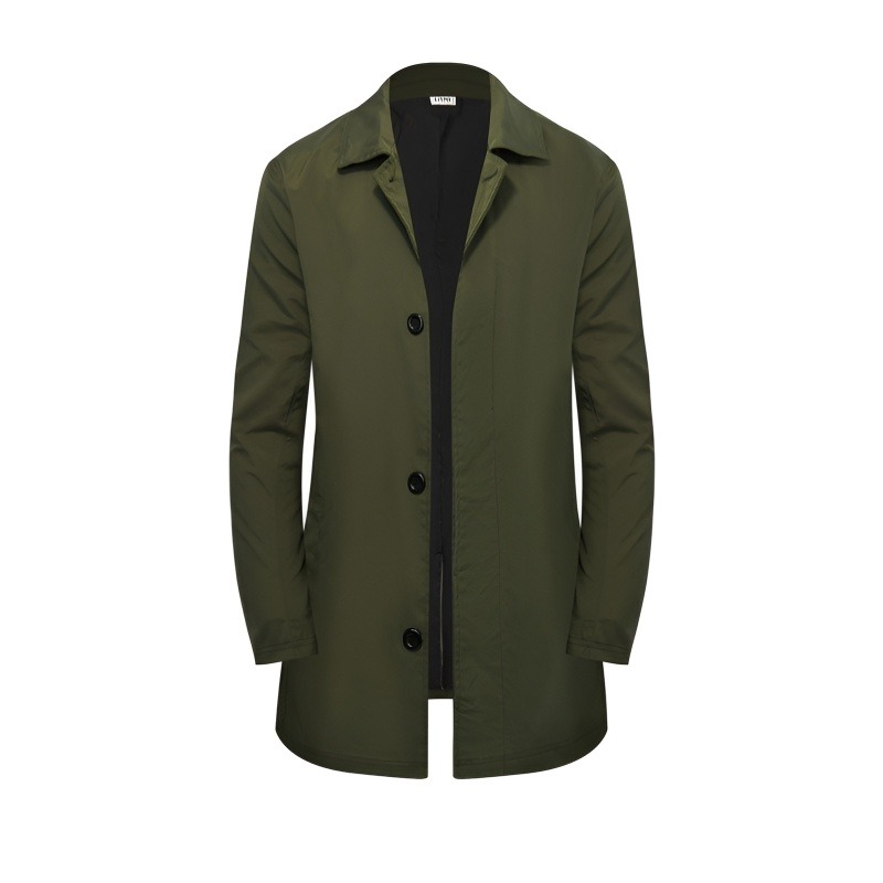 [British Elegance] Men's Classic Single-Breasted Trench Coat，Water-resistant and wrinkle-resistant—stylish and versatile!