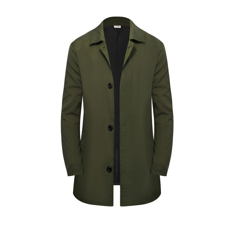 [British Elegance] Men's Classic Single-Breasted Trench Coat，Water-resistant and wrinkle-resistant—stylish and versatile!