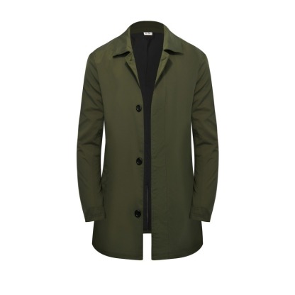 [British Elegance] Men's Classic Single-Breasted Trench Coat，Water-resistant and wrinkle-resistant—stylish and versatile!