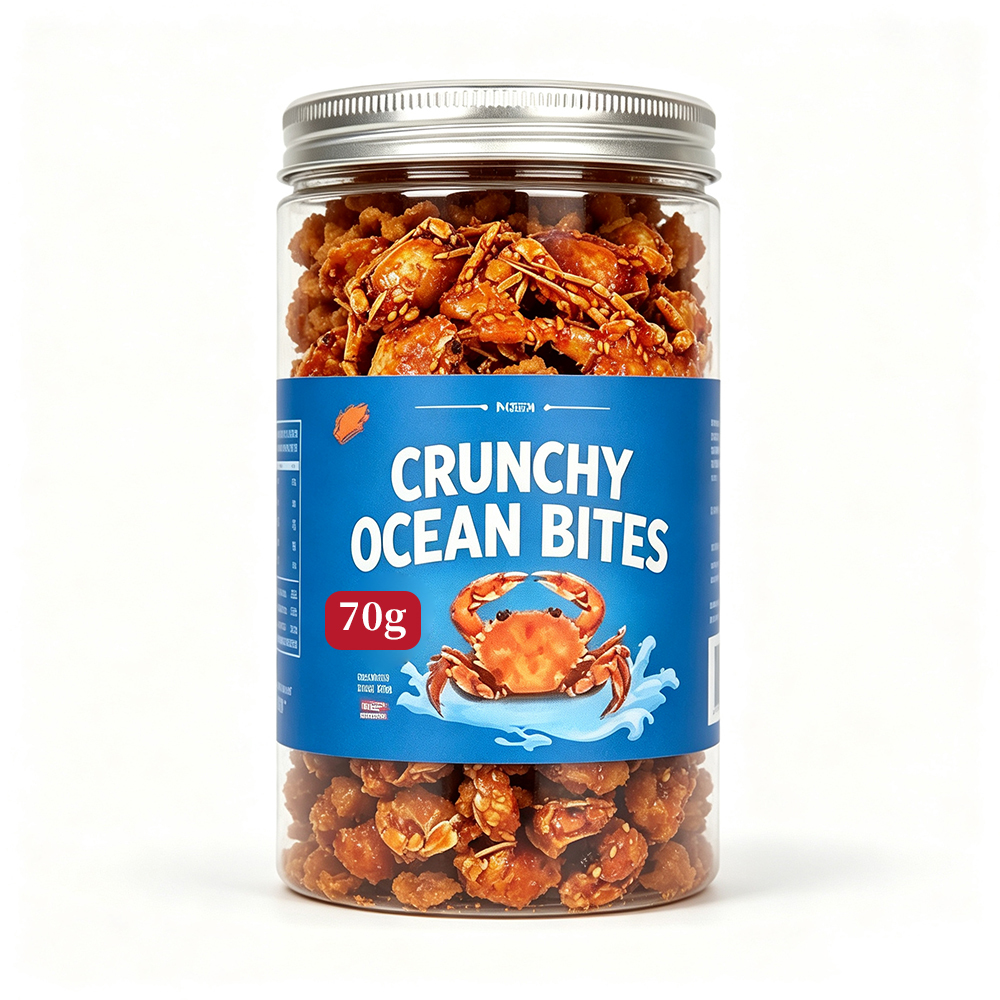 【Buy 1 Get 1 Free for a Limited Time!】Crispy and ready-to-eat spicy crab caught from deep sea，High in Protein, Low in Sodium，Suitable for everyone!
