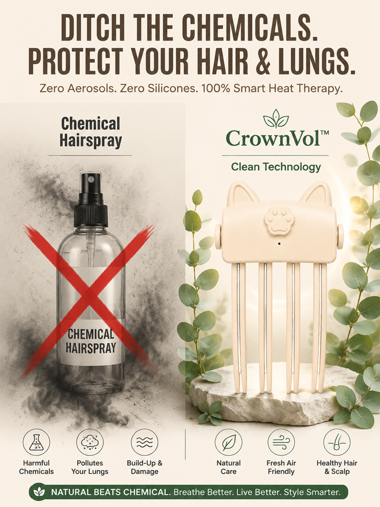 Celebrity makeup artists are using it! Instantly adds volume to the roots in 3 seconds, easily creating a natural high crown without hairspray!