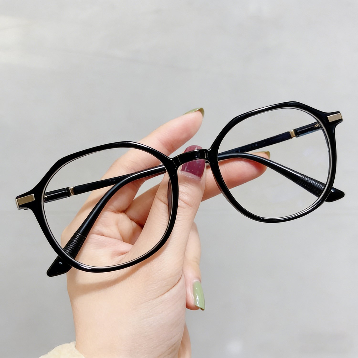 Transparent border design anti blue light spectacles