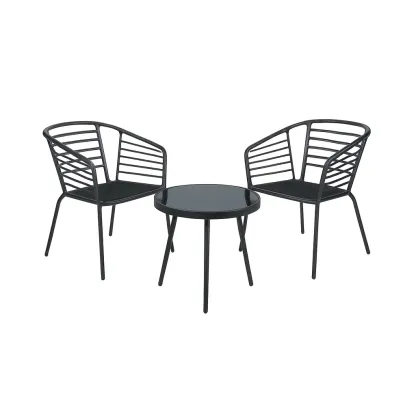 Ensemble de détente en métal et verre noir-Mobinni