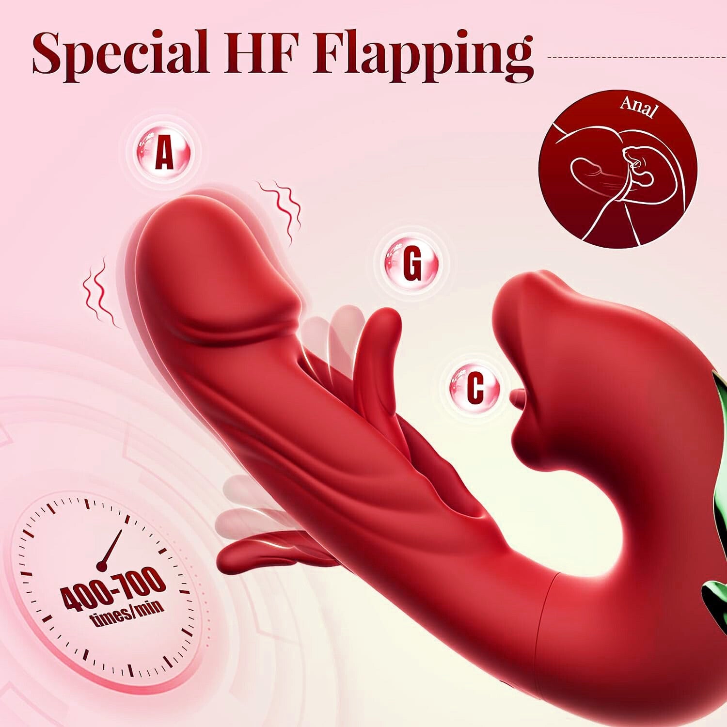 【Discreet Delivery】Christmas Sale 70% OFF – 💖4-in-1 Flapping & Licking Vibrator