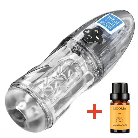 😍 The best-selling new masturbator of 2026 🚀 – 💋 Completely transparent vibrating, sucking and moaning male masturbator 🎁