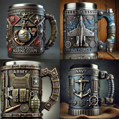 3D Printed Military Coffee Mug – Veteran Gift