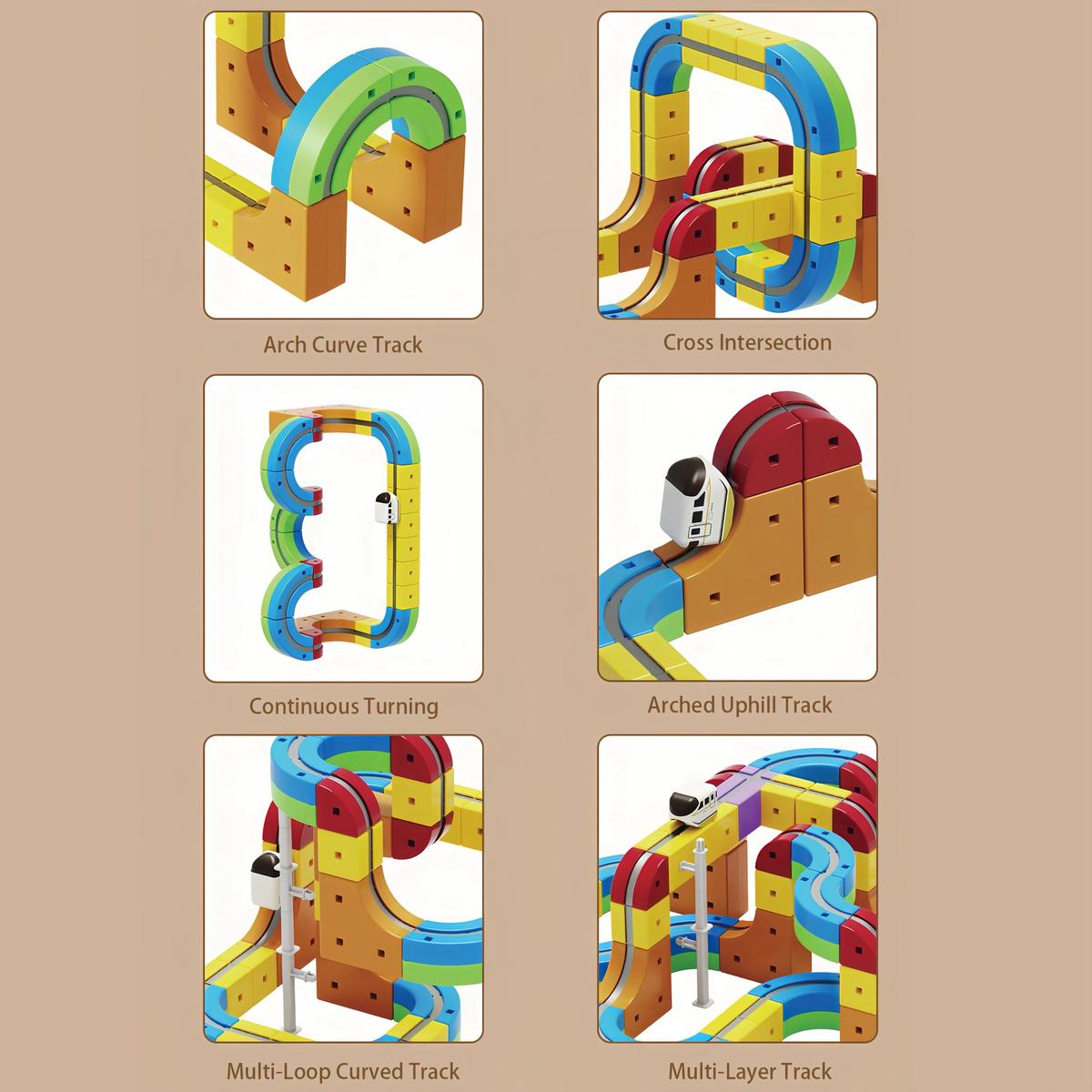 68 PCS Magnetic Track Car Set!Rich Accessories for Free DIY&Imaginative Play-Multiple Fun Modes,Safe Non-Toxic Materials,Easy Assembly/Disassembly.electric train set train tracks electric train set for kids electric train toys train set for kids ages 4-8