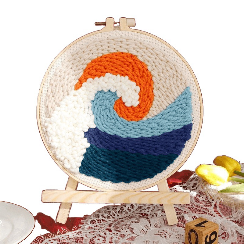 【Free Tool Kit Included】Home-Style DIY Embroidery Cross-Stitch Kit — Includes Cotton Fabric, Pattern Chart, Needles, Threads, and More.Comes with Free Embroidery Tutorials and Features Designs Perfect for Home Décor