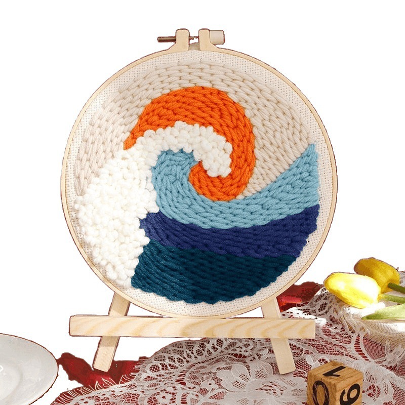 【Free Tool Kit Included】Home-Style DIY Embroidery Cross-Stitch Kit — Includes Cotton Fabric, Pattern Chart, Needles, Threads, and More.Comes with Free Embroidery Tutorials and Features Designs Perfect for Home Décor