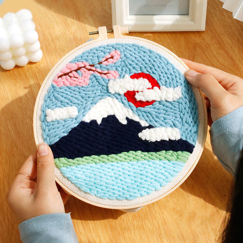 【Free Tool Kit Included】Home-Style DIY Embroidery Cross-Stitch Kit — Includes Cotton Fabric, Pattern Chart, Needles, Threads, and More.Comes with Free Embroidery Tutorials and Features Designs Perfect for Home Décor