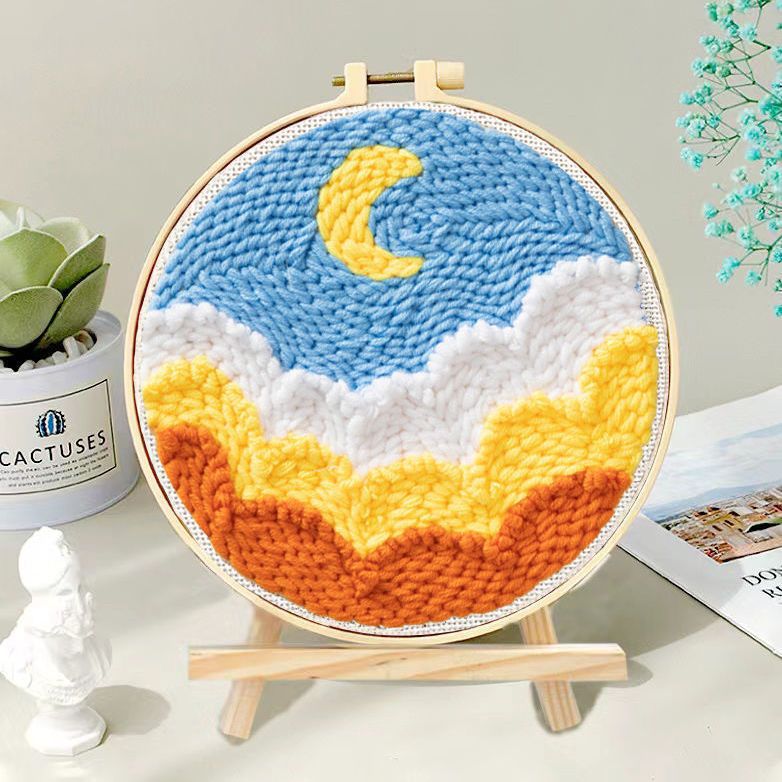 【Free Tool Kit Included】Home-Style DIY Embroidery Cross-Stitch Kit — Includes Cotton Fabric, Pattern Chart, Needles, Threads, and More.Comes with Free Embroidery Tutorials and Features Designs Perfect for Home Décor