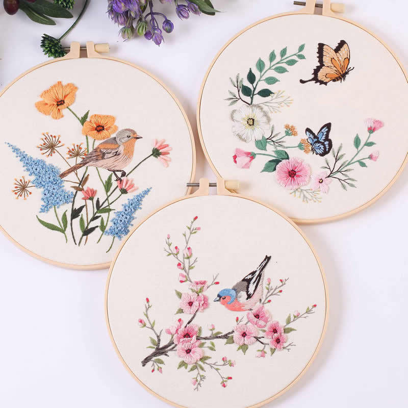 【Free Tool Kit】DIY Animal Embroidery Cross-Stitch Kit Includes cotton fabric, pattern, needles, threads, and more.Free tutorials included, perfect for home décor.