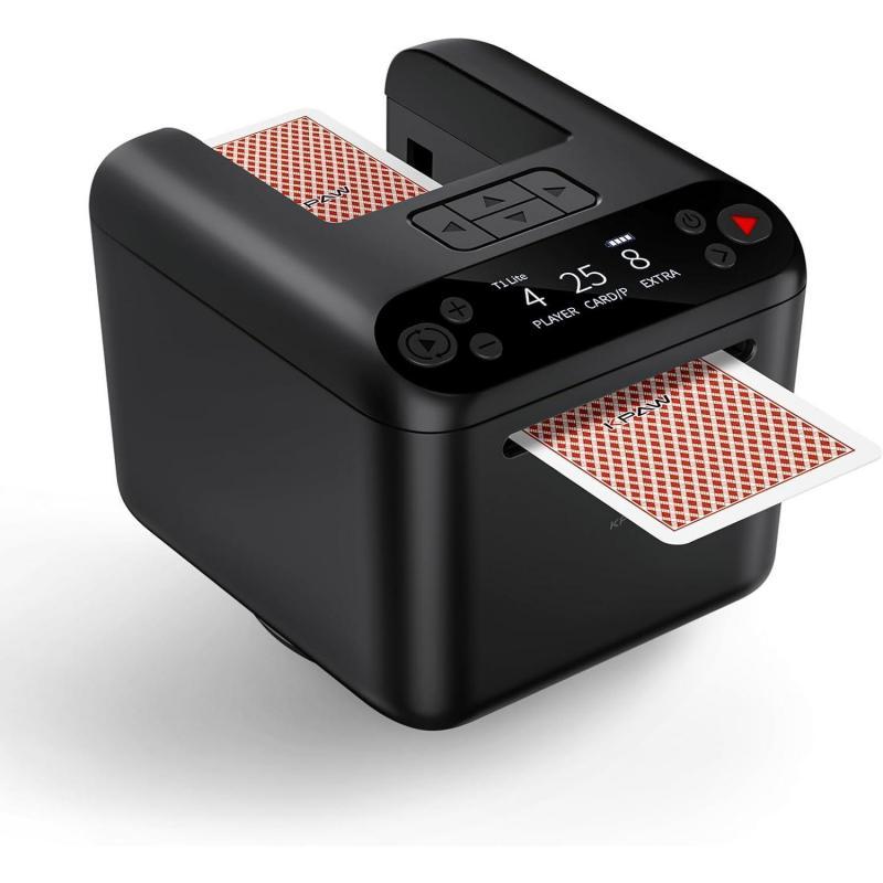 Rechargeable Automatic Card Dealer (1-3 Decks) – Perfect for Texas Hold'em, Blackjack, Bridge, and Family Game Night