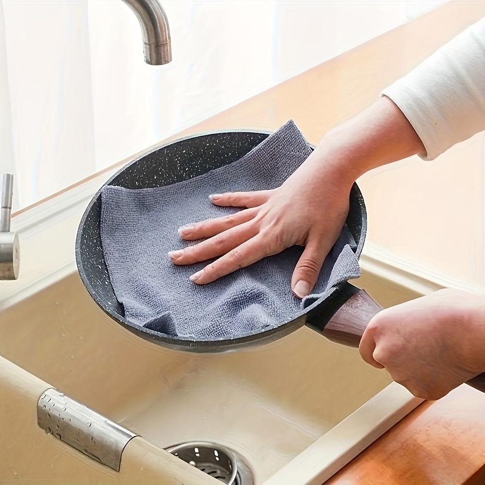 30 Pcs/Roll Reusable Microfiber Cleaning Cloths Super Absorbent, Suitable for Kitchen & Home Use gray